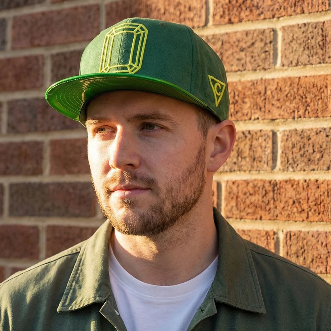 Emerald Suede Snapback - Green Holographic Brim - Image 5