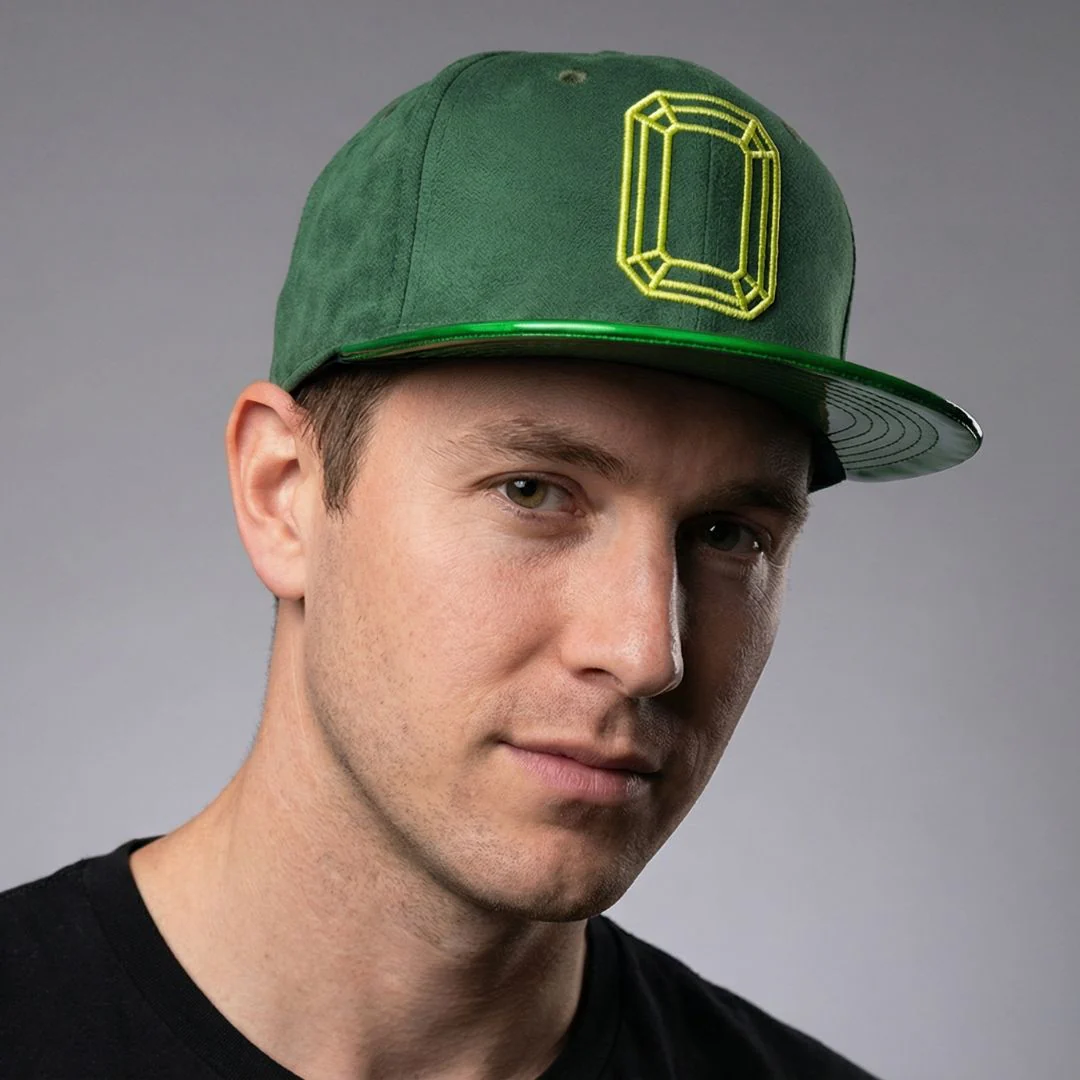 Emerald Suede Snapback - Green Holographic Brim - Image 7