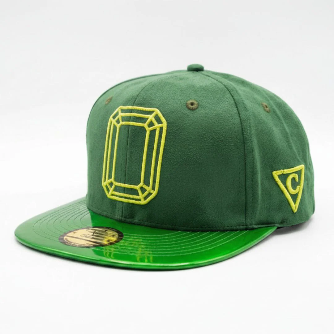 Emerald Suede Snapback - Green Holographic Brim - Image 8
