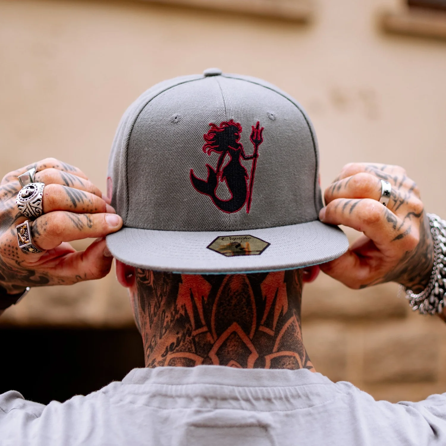 Evil Mermaid Snapback - Grey - Image 5