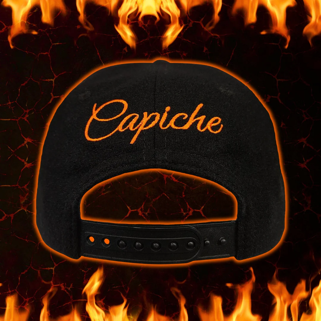 Fire Bull Snapback - Black Soft Felt Fabric - Image 23
