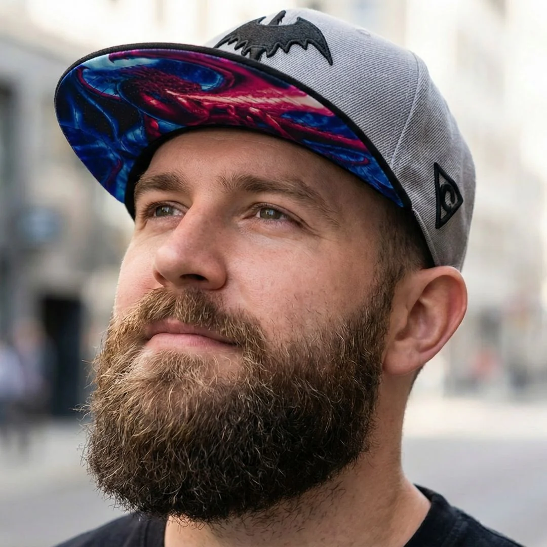 Fire Dragon Snapback - Grey/Black - Image 4