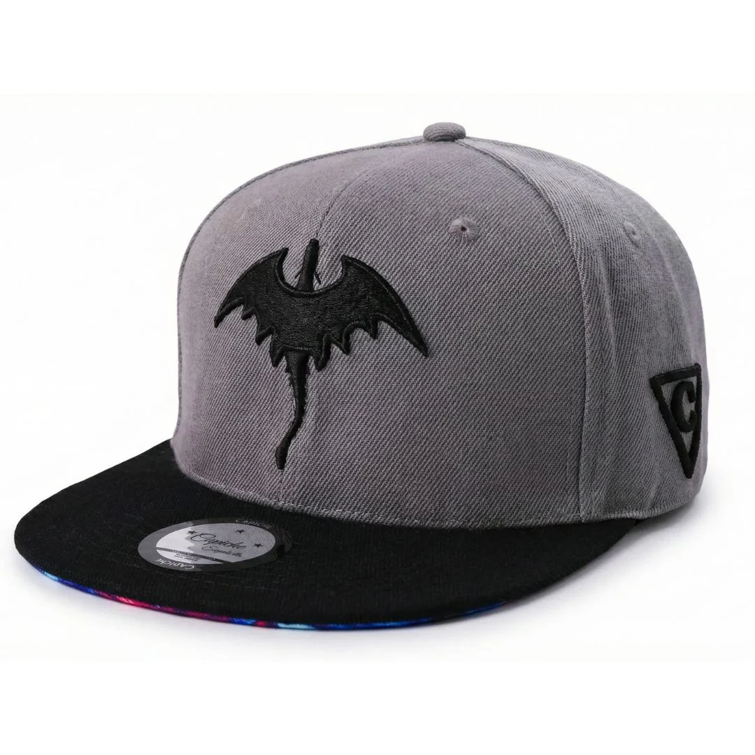 Fire Dragon Snapback - Grey/Black - Image 5