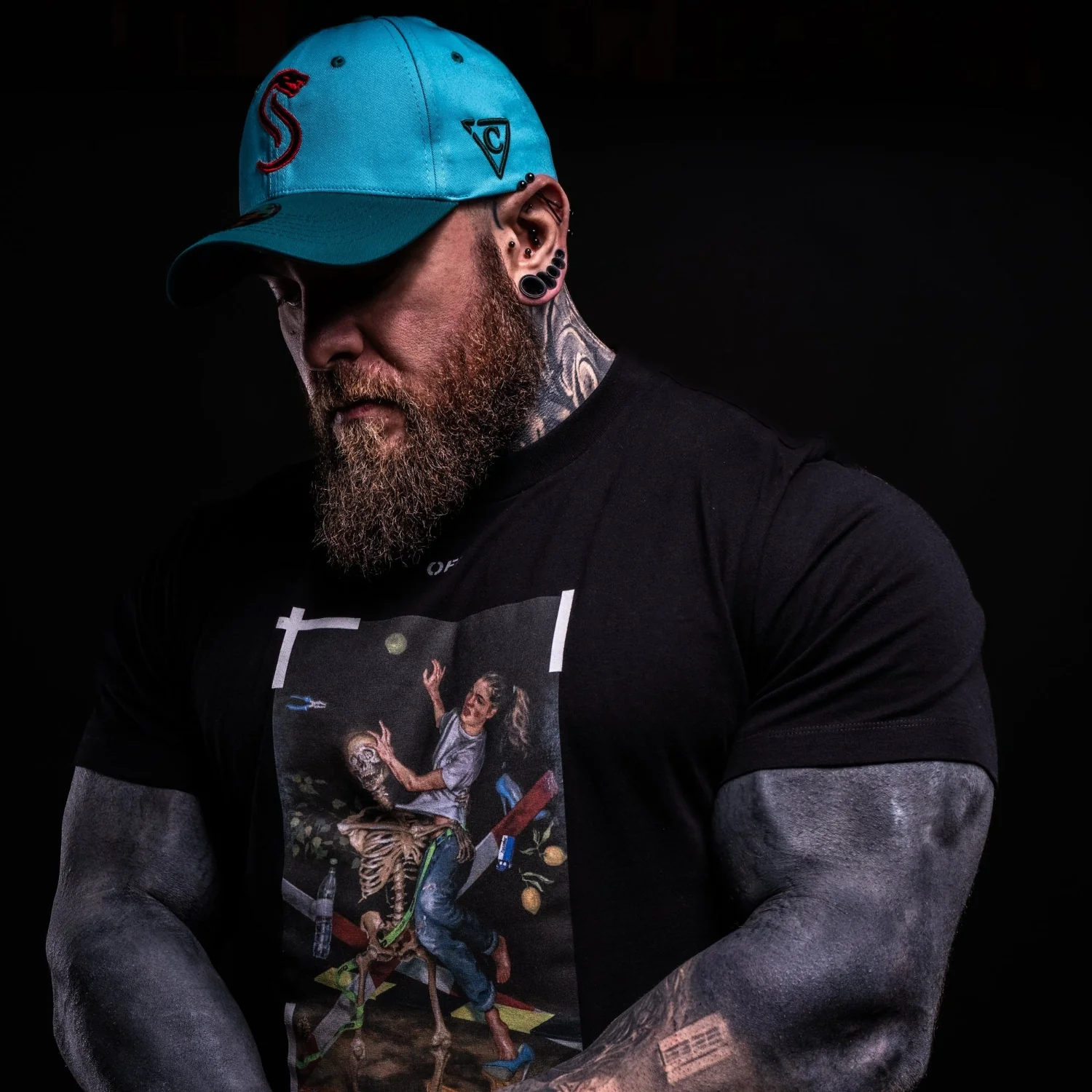 Fire Snake Curved Cap - Blue - Image 8