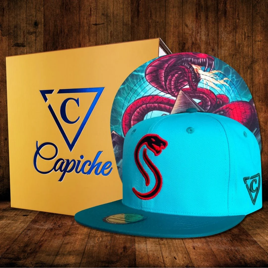 Fire Snake Snapback - Blue - Image 3