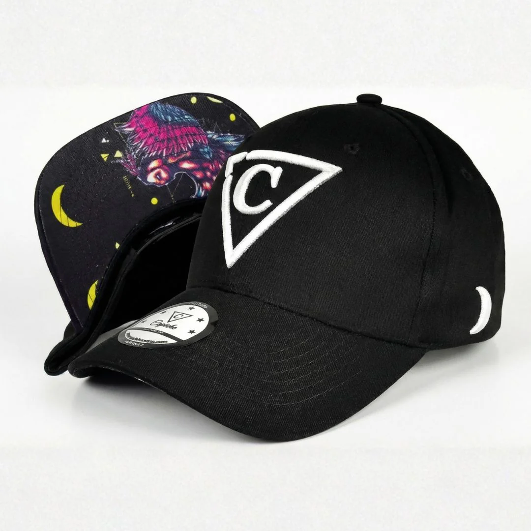 Focused Owl Curved Baseball Cap - Black - Image 10