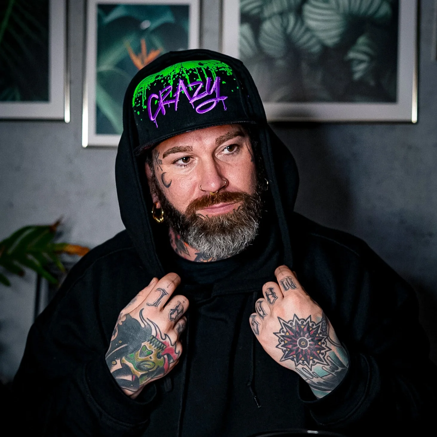 Freestyler Snapback - Black/Green Graffiti Spray - Image 4