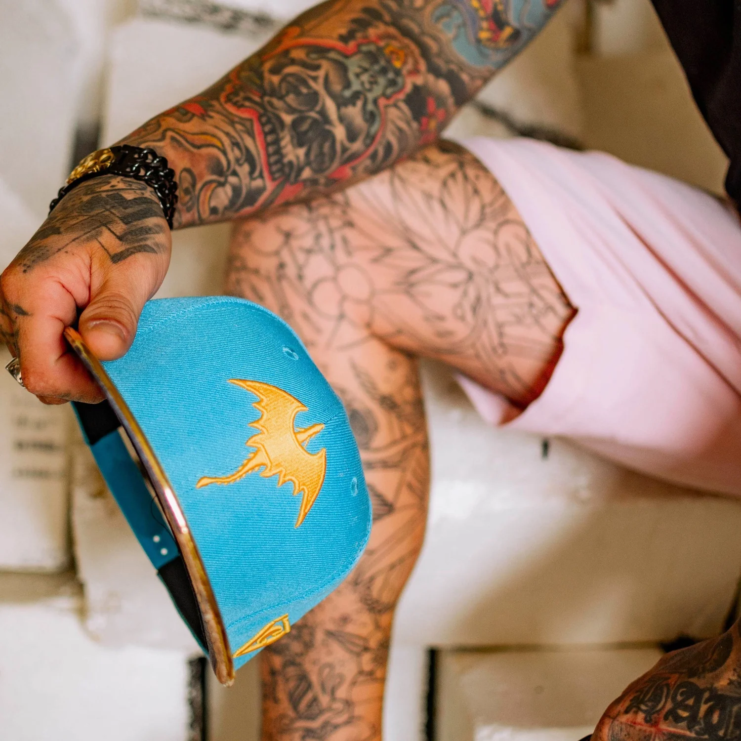 Golden Dragon Snapback - Blue/Gold - Image 7