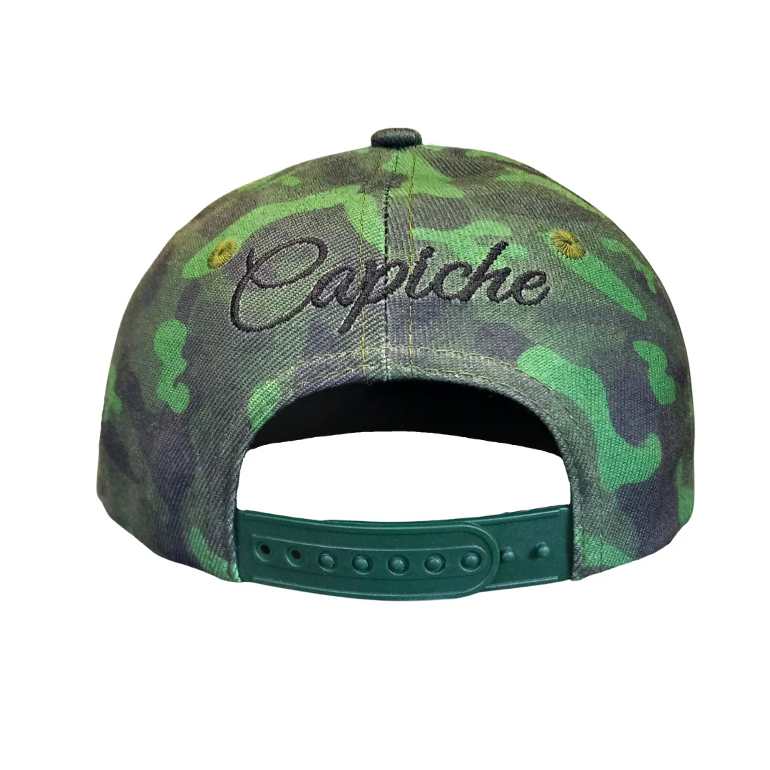 Green Camo Curved Cap Child Size - Green/Black Metallic - Image 13