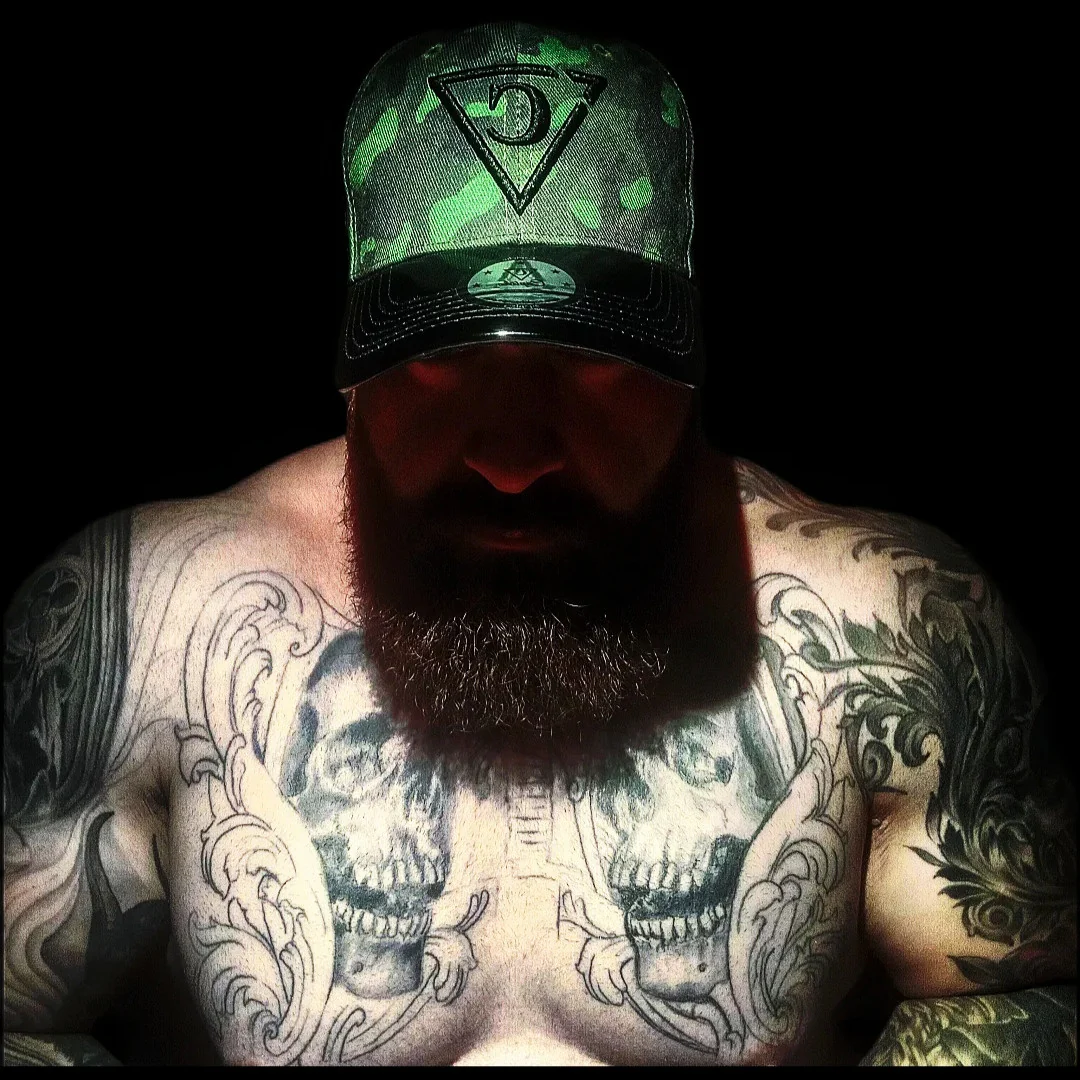 Green Camo Curved Cap - Green/Black Metallic - Image 6