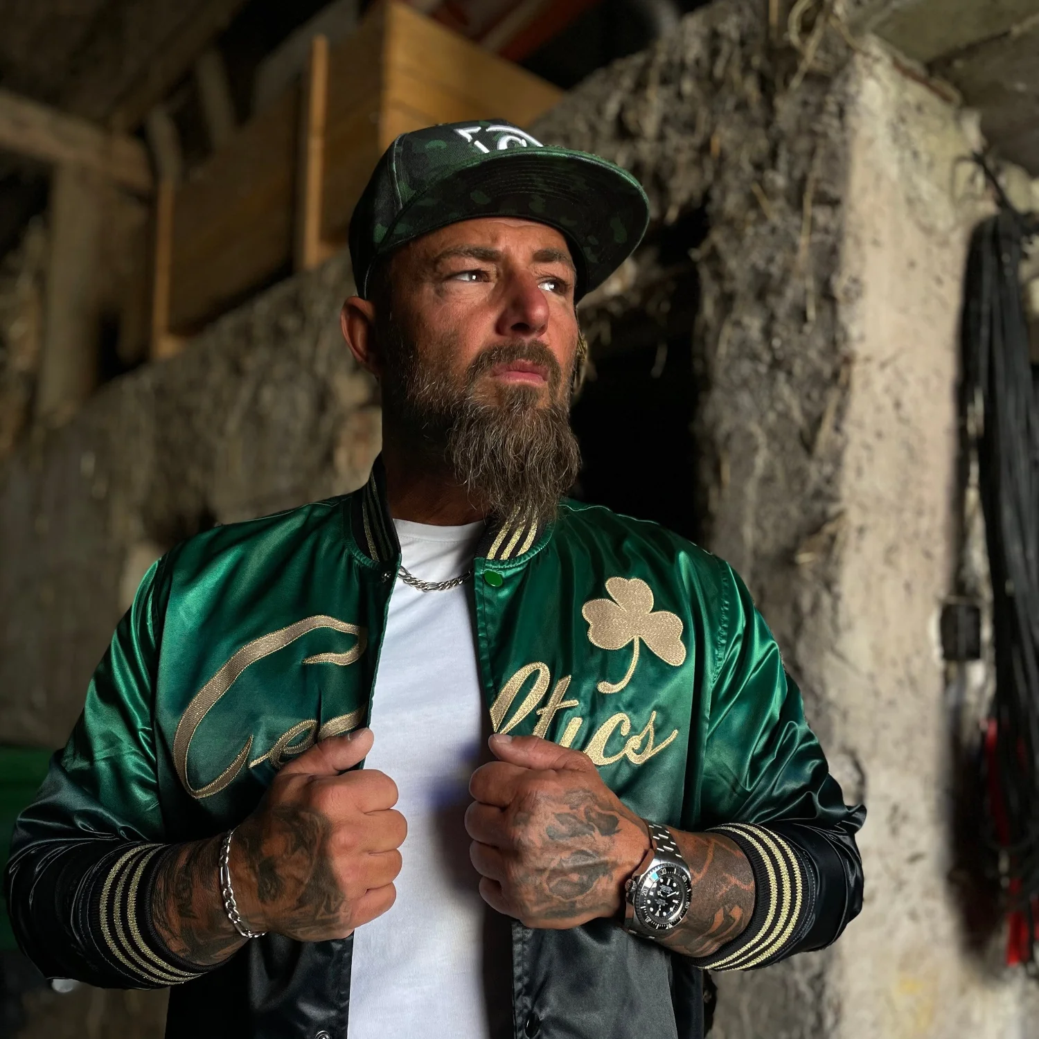 Green Camo Snapback - Suede Brim - Image 5