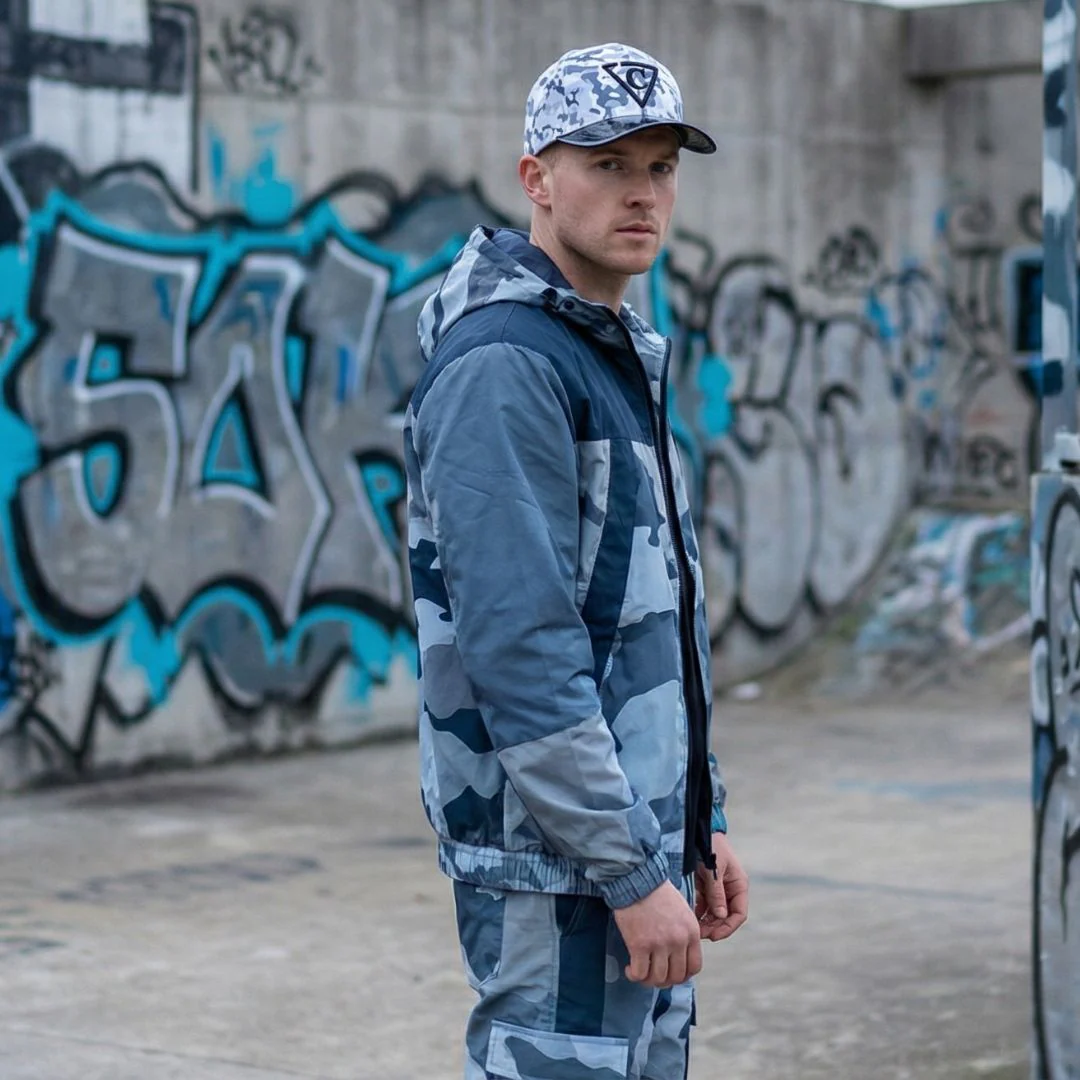 Grey Camo Curved Baseball Cap - Grey - Image 8