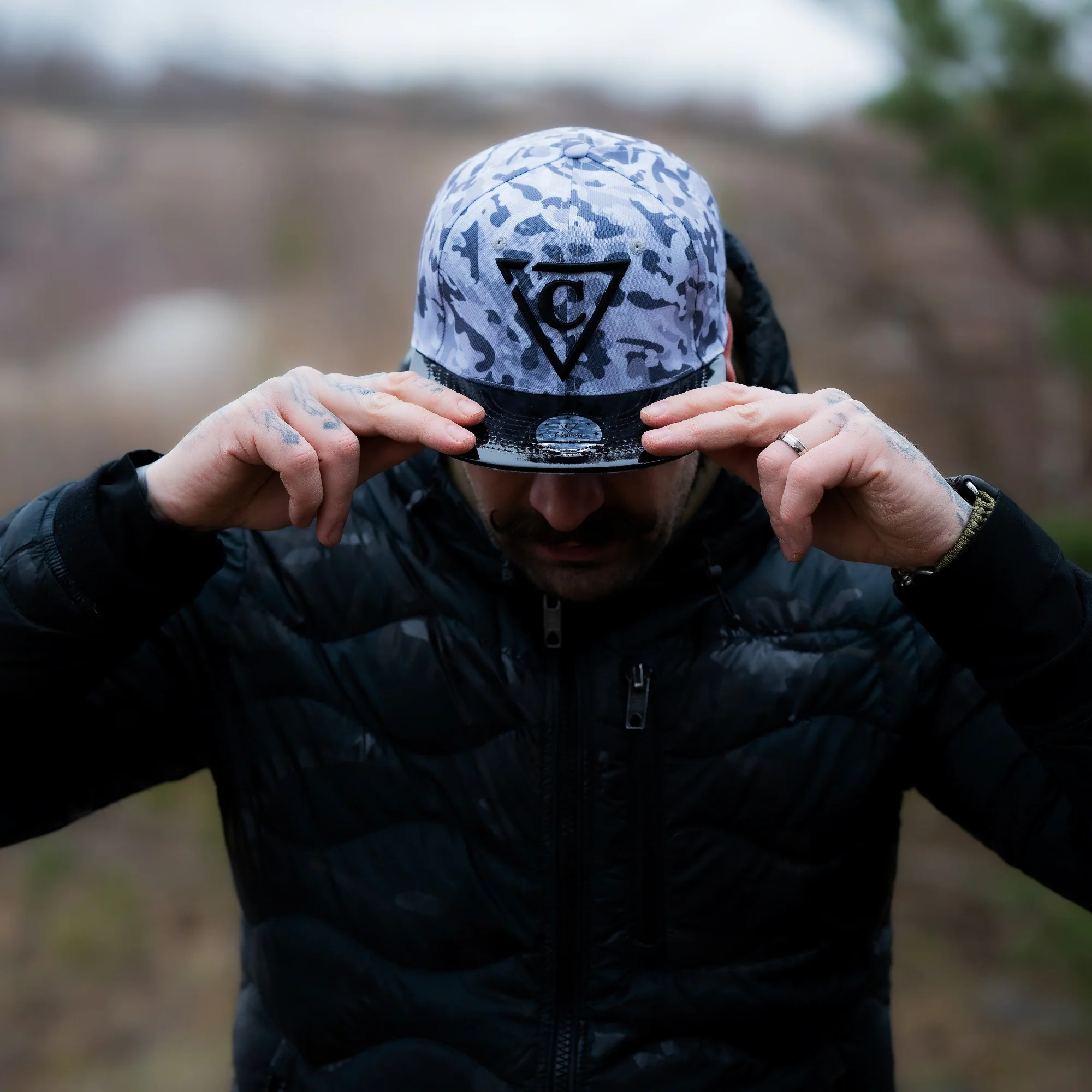 Grey Camo Snapback - Grey - Image 6