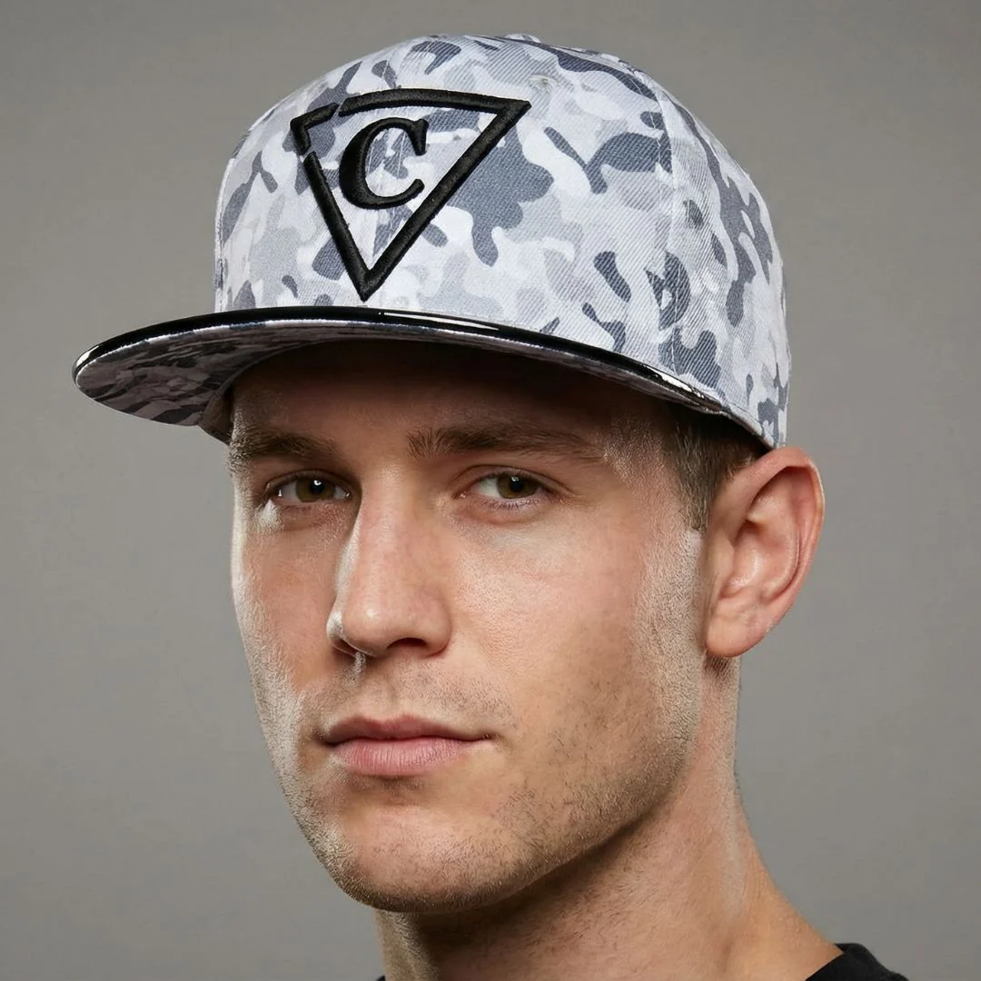 Grey Camo Snapback - Grey - Image 9