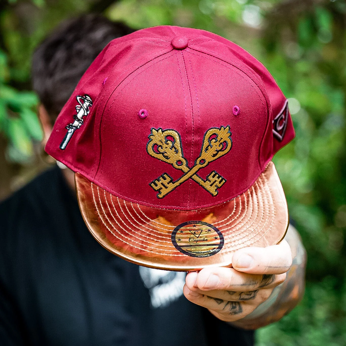 Hidden Room Snapback - Dark Red/Brown Metallic - Image 2