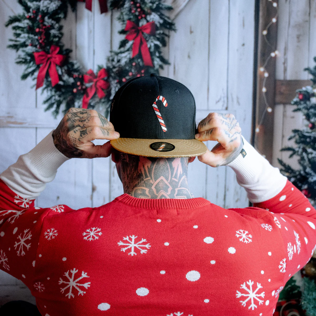 Holiday Feast Snapback - Black/Gold Glitter - Image 7