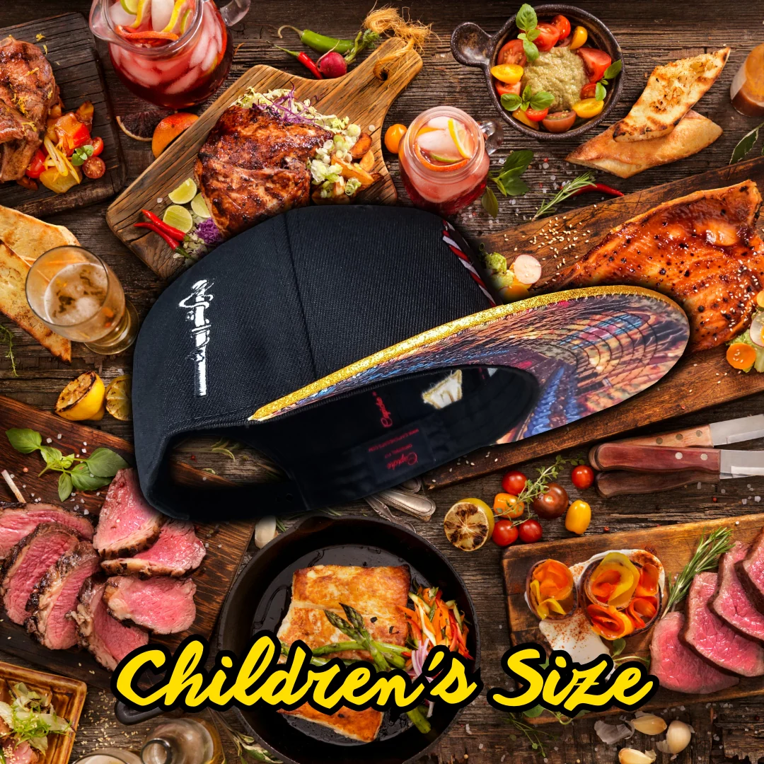 Holiday Feast Snapback Child Size - Black/Gold Glitter - Image 15