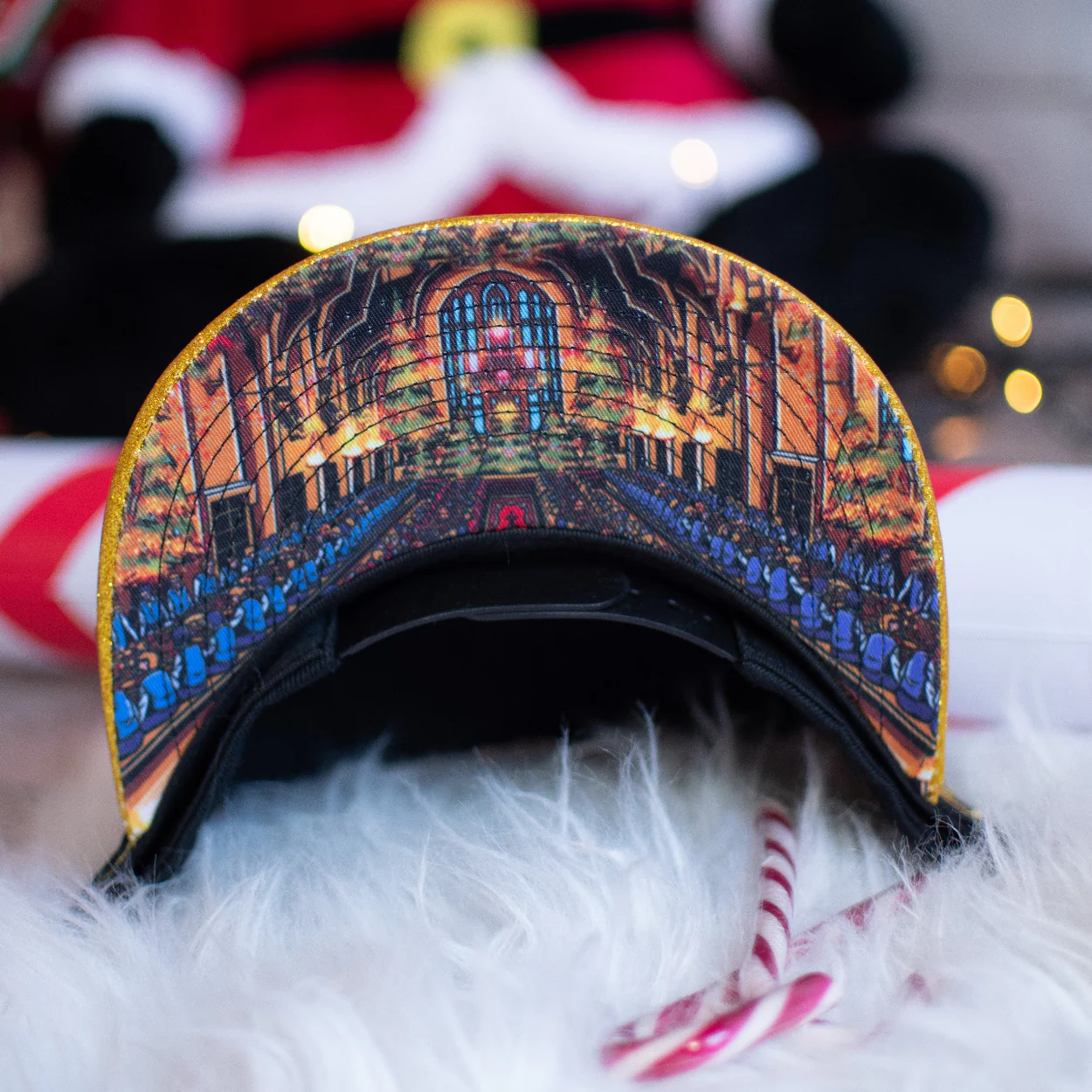 Holiday Feast Snapback Child Size - Black/Gold Glitter - Image 2