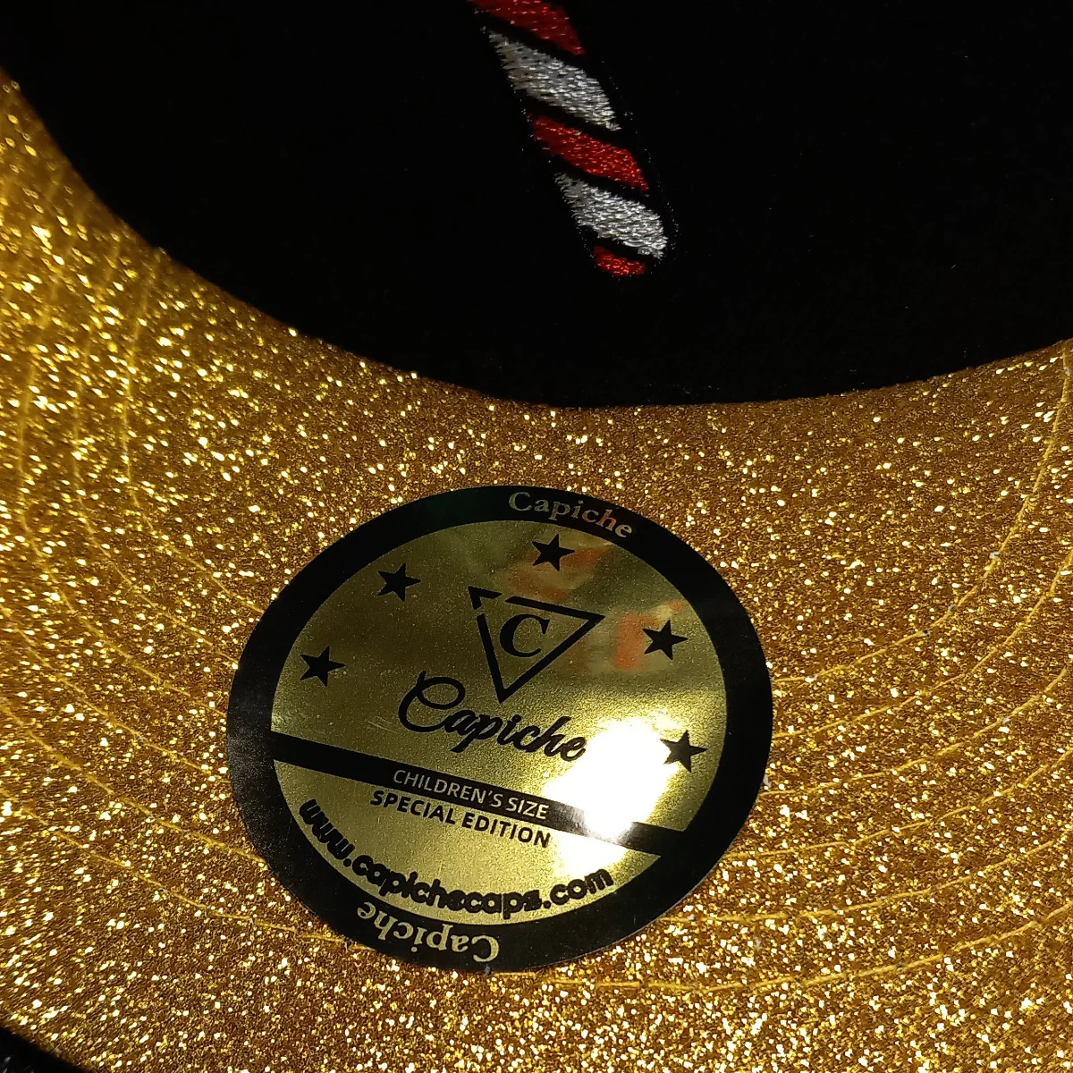 Holiday Feast Snapback Child Size - Black/Gold Glitter - Image 20