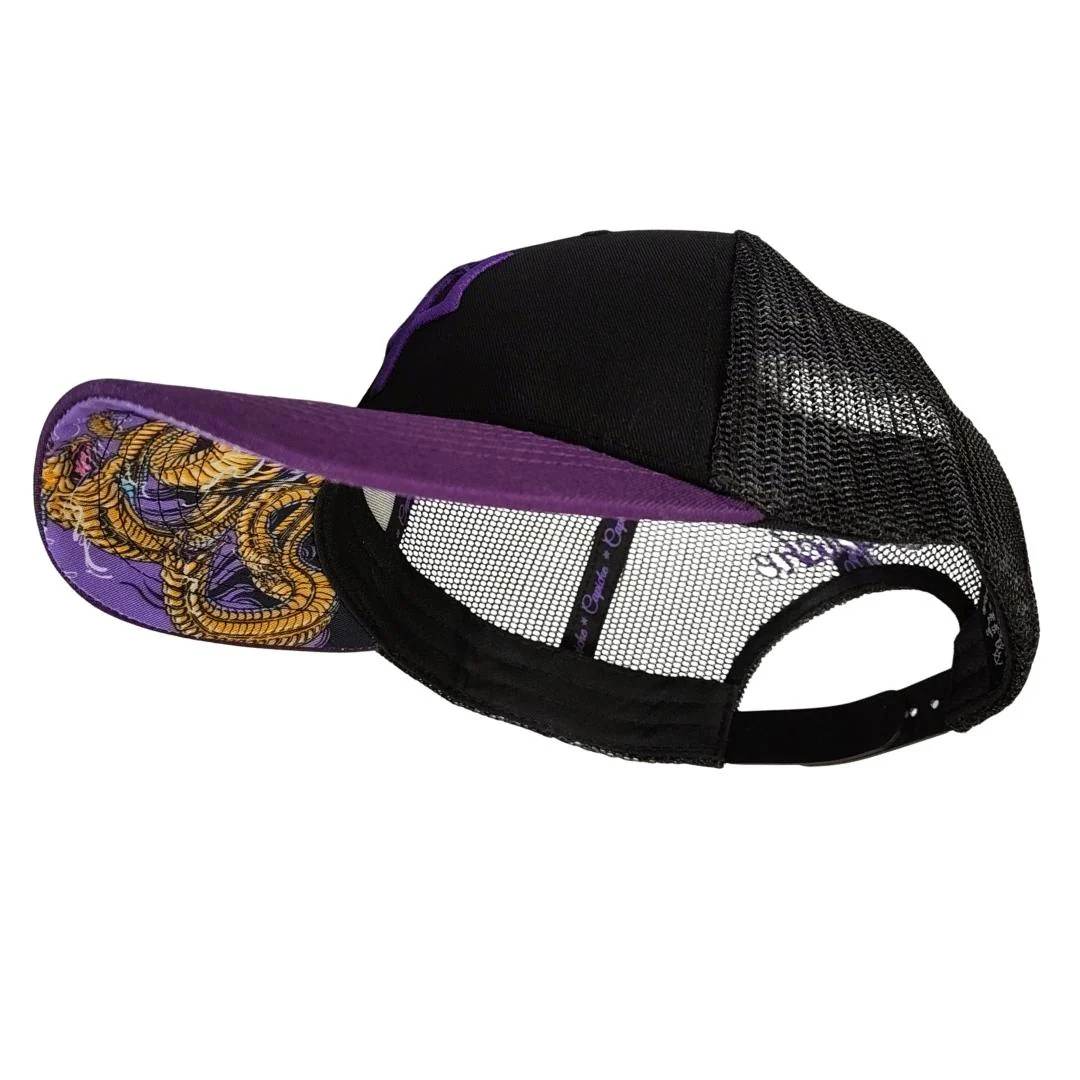 Hydra Trucker Cap - Black/Purple - Image 7