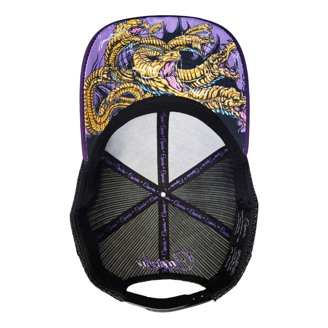 Hydra Trucker Cap - Black/Purple - Image 8