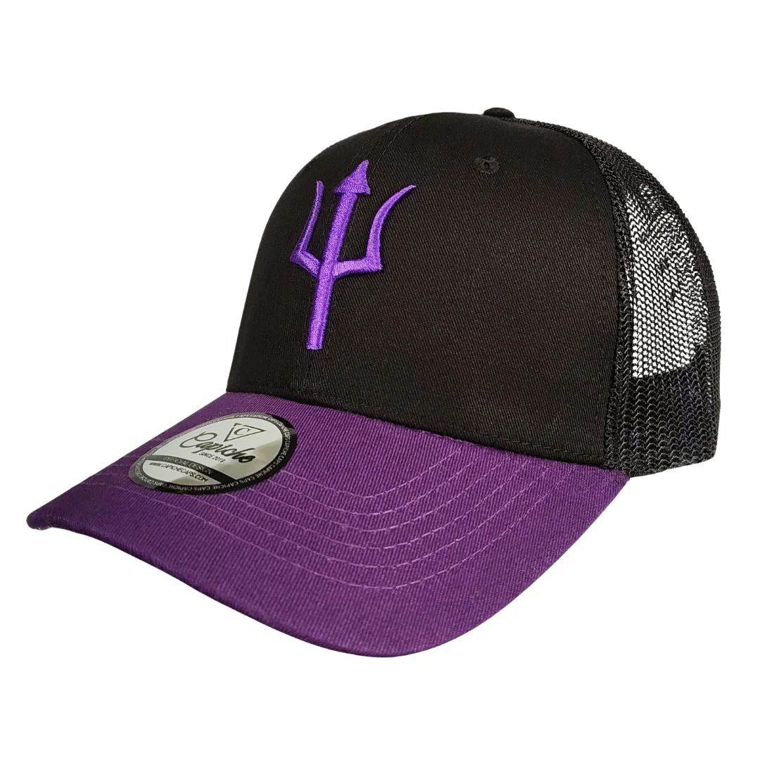 Hydra Trucker Cap - Black/Purple - Image 9