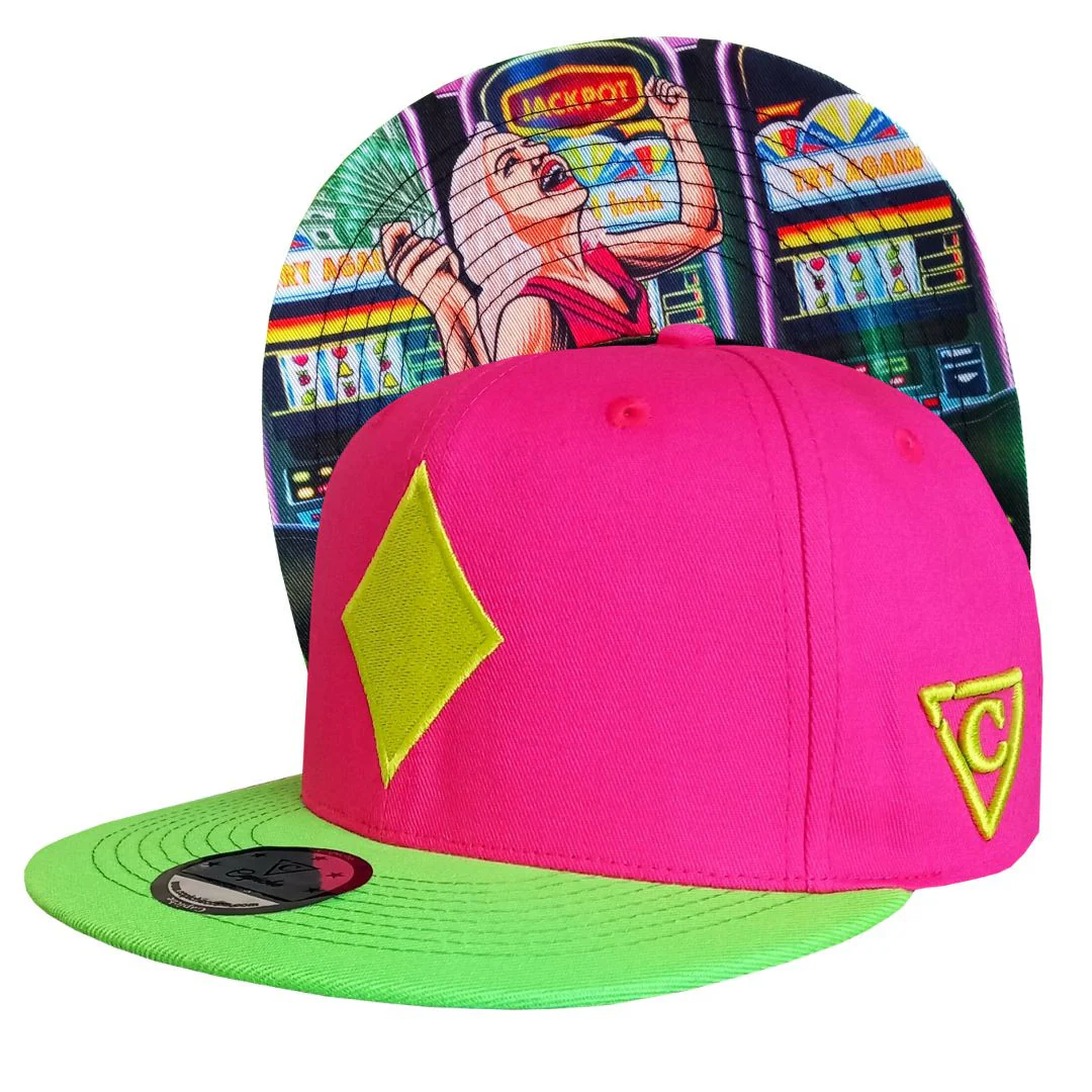 Jackpot Snapback - Neon Green/Neon Pink
