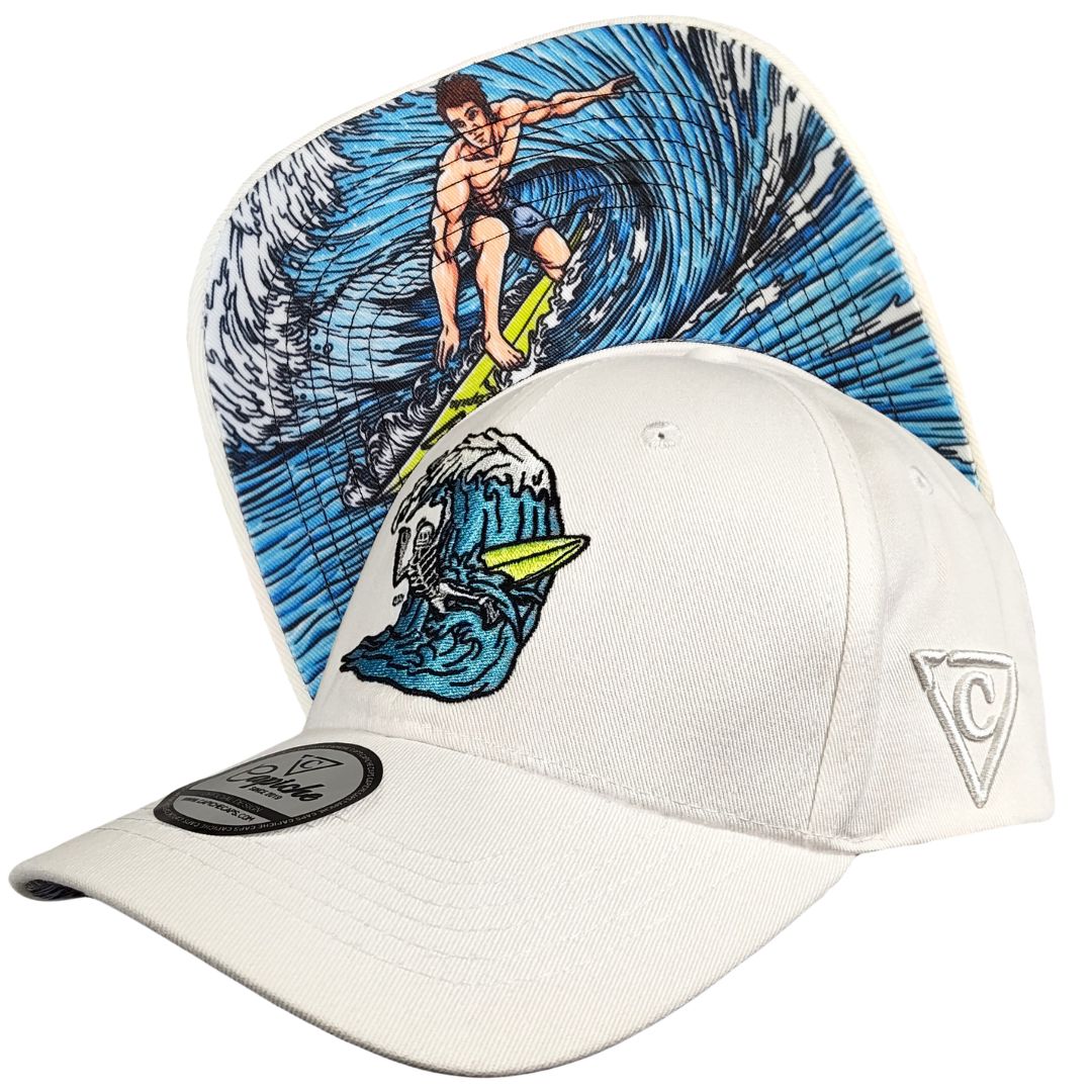 King Wave Curved Cap - White