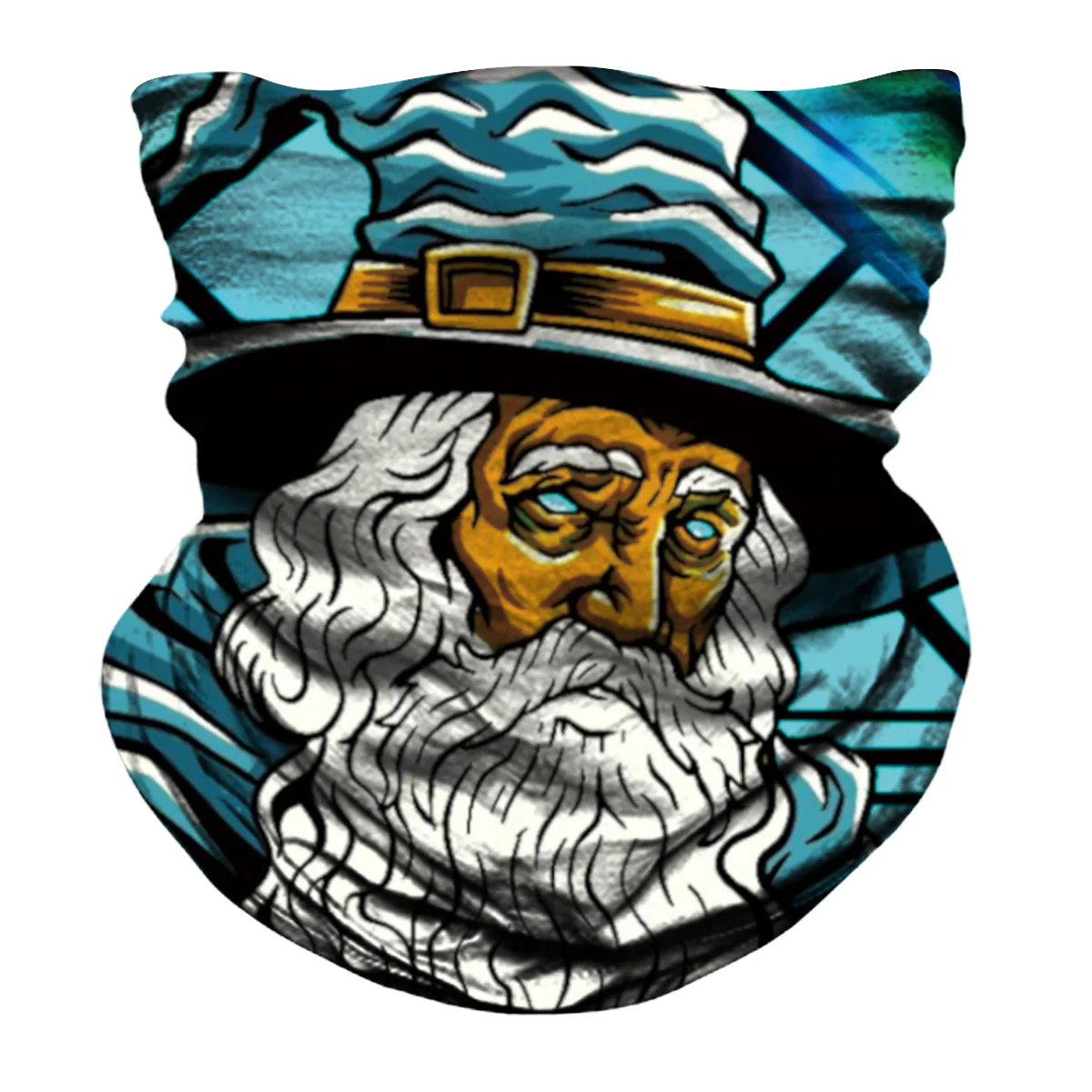 Lost Wizard Biker Mask - White/Blue - Image 6