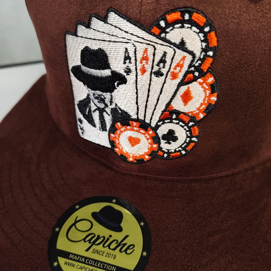 Mafia Poker Snapback No. 1 - Burgundy Suede - Image 10