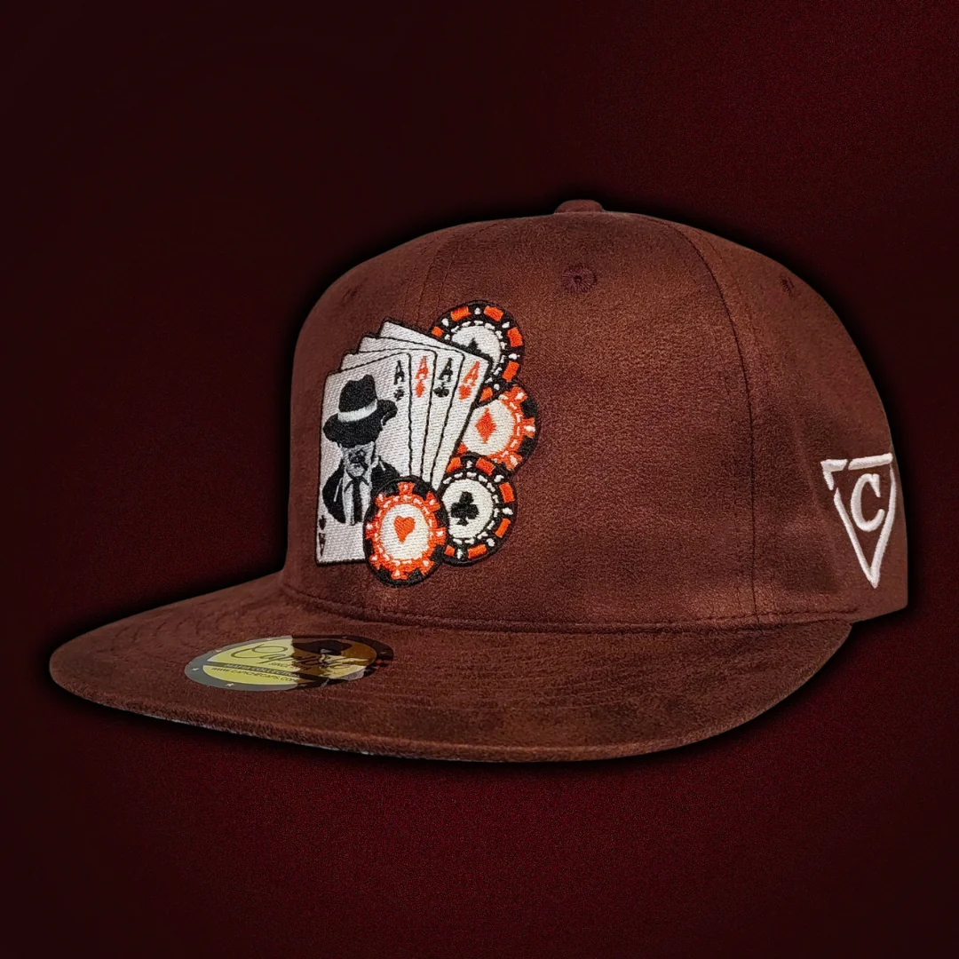 Mafia Poker Snapback No. 1 - Burgundy Suede - Image 11