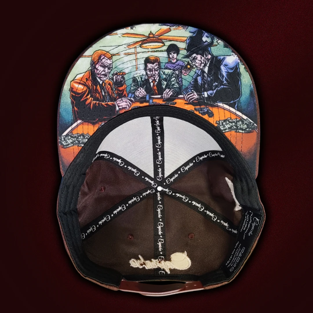 Mafia Poker Snapback No. 1 - Burgundy Suede - Image 12