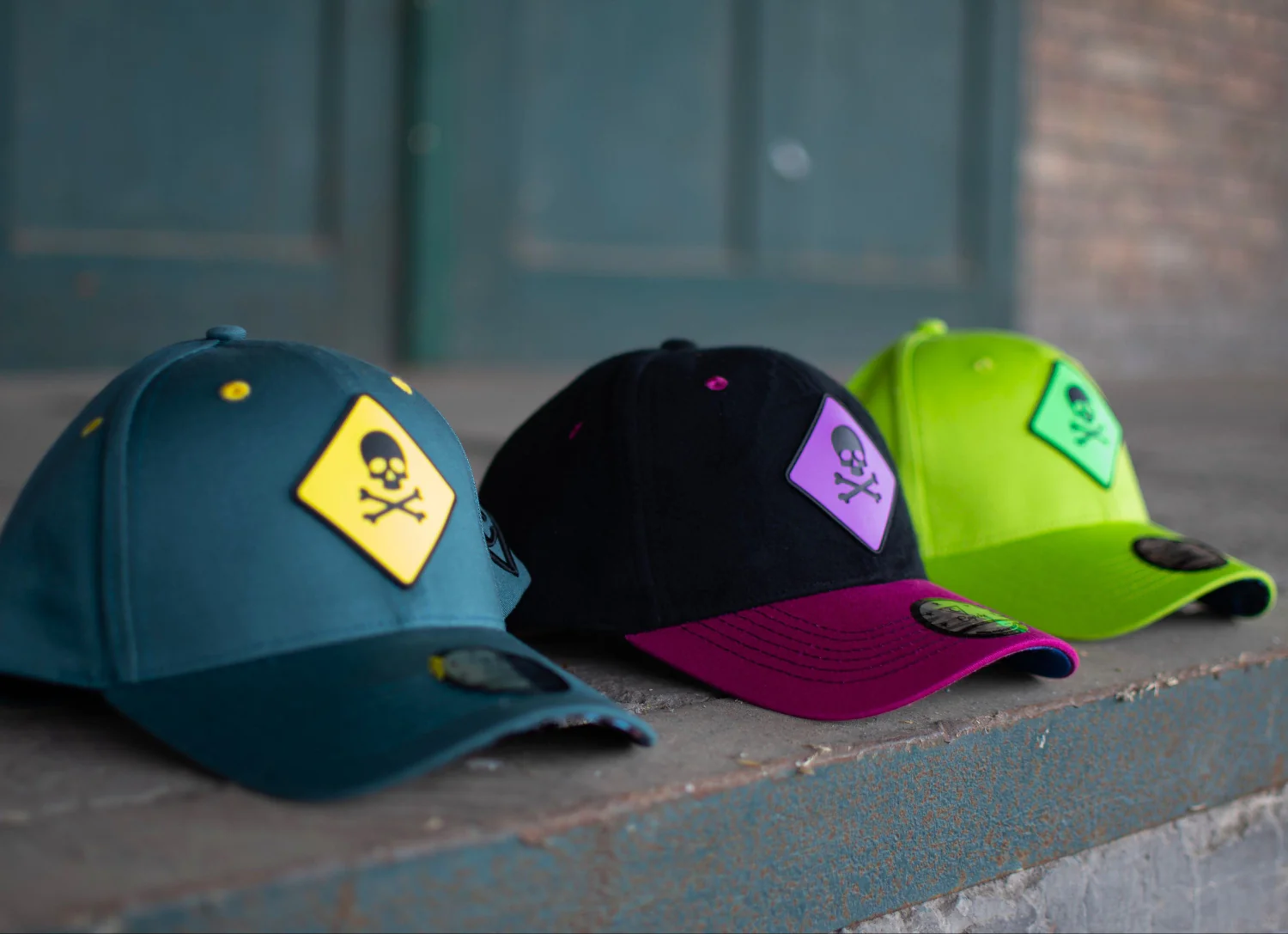 Mayday Curved Cap - Blue & Yellow Rubber - Image 10