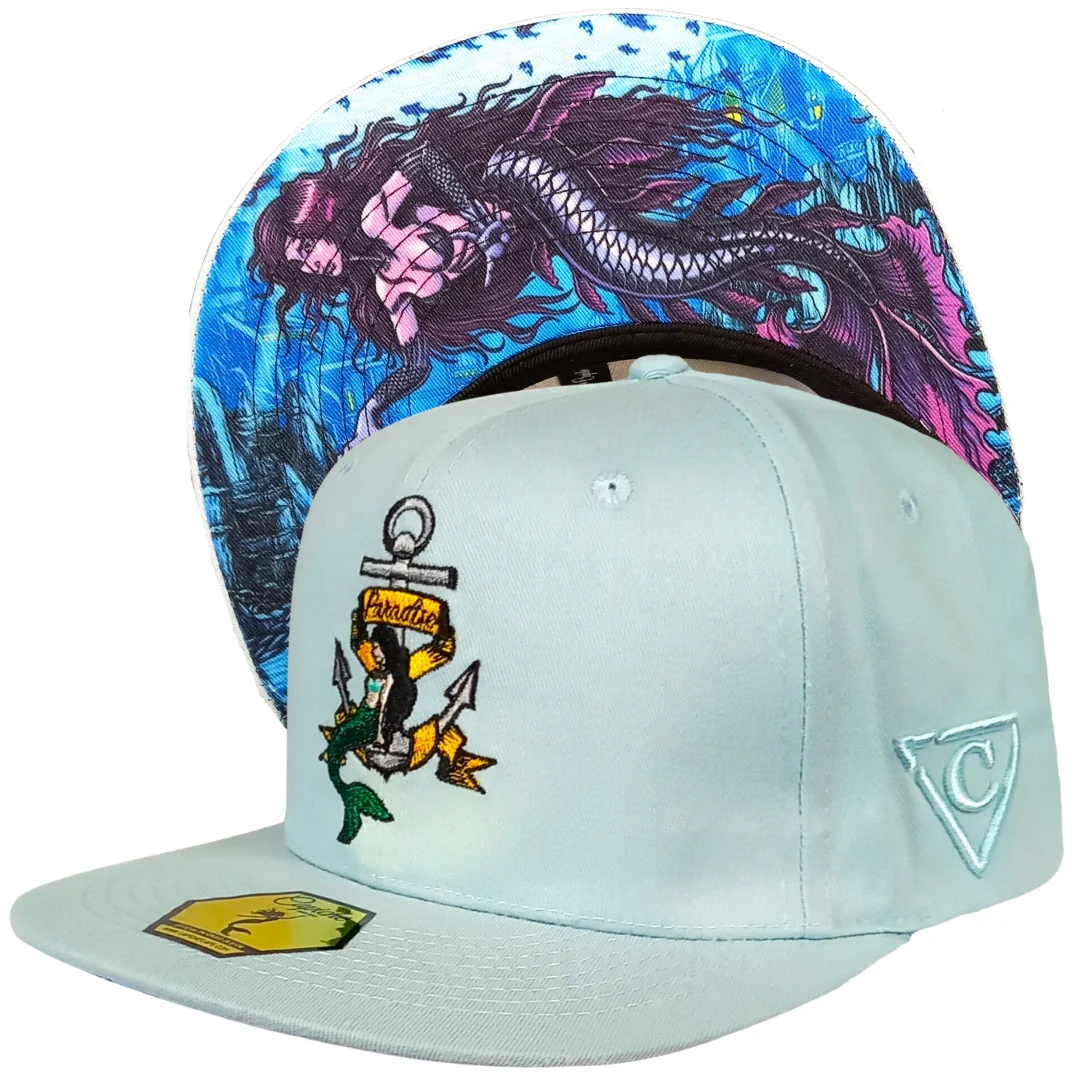 Mermaid Paradise Snapback - Pastel Blue