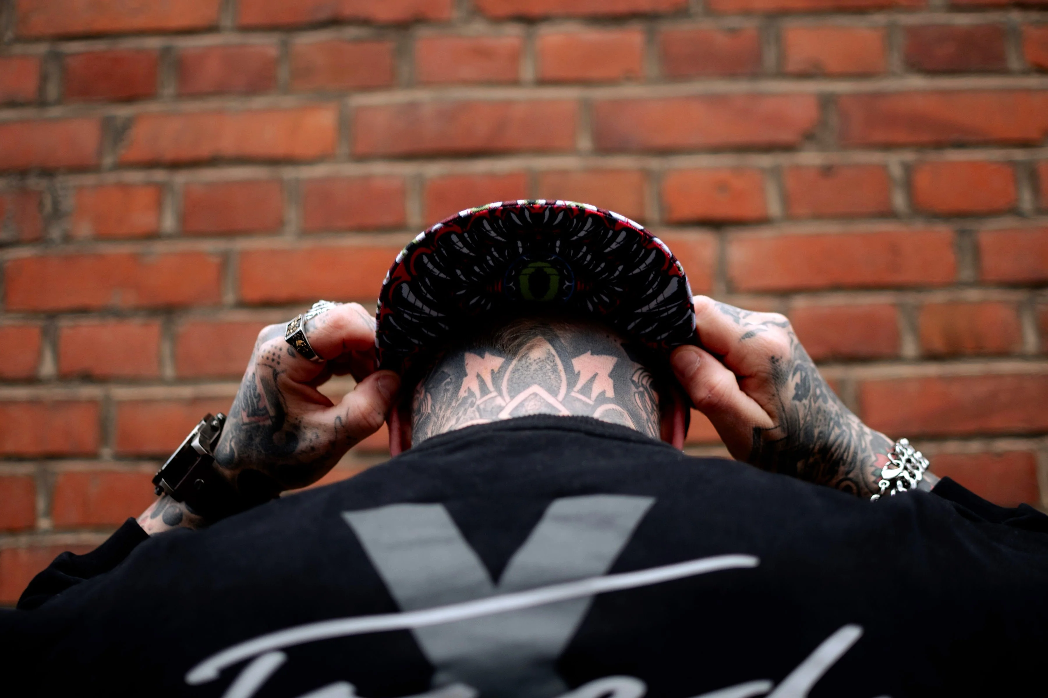 LIMITED EDITION Monster Vision Snapback - Dark Maroon Suede with Eyes - Image 8