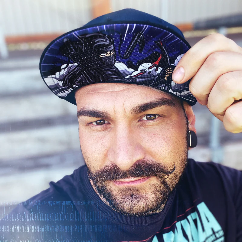 Ninja Snapback - Dark Blue/Black - Image 6