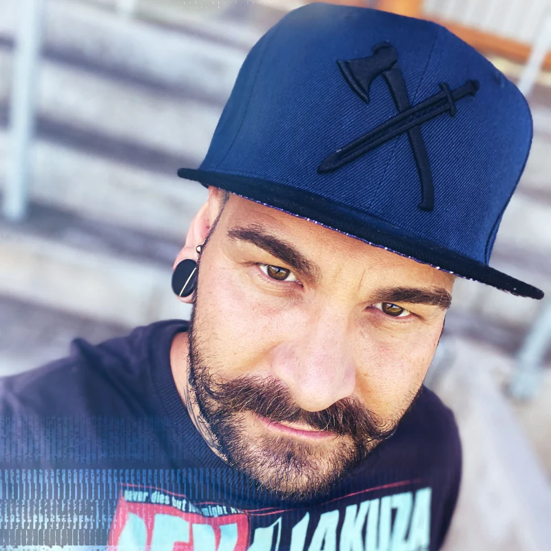 Ninja Snapback - Dark Blue/Black - Image 7