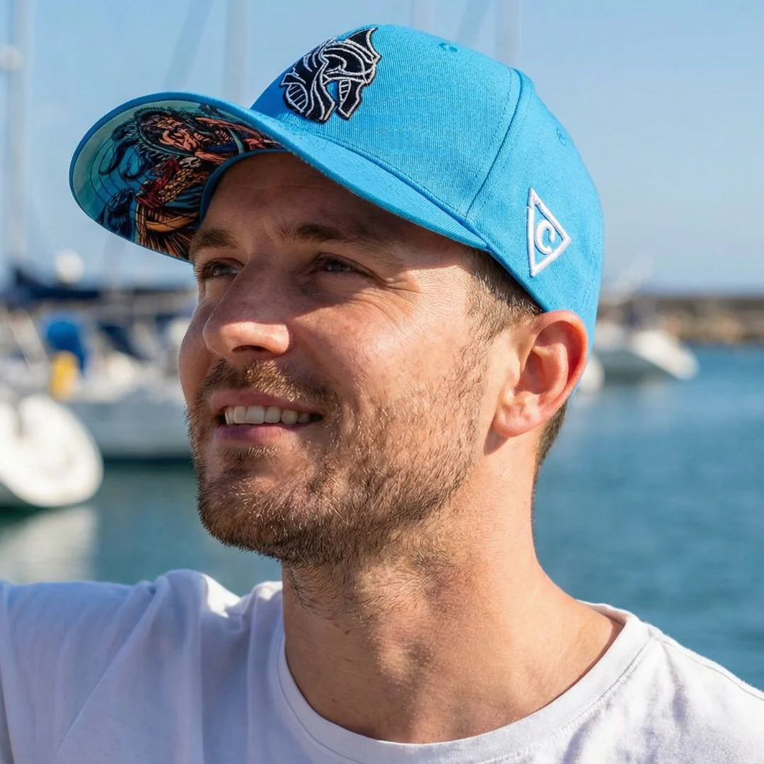 Njord Curved Baseball Cap - Blue - Image 2