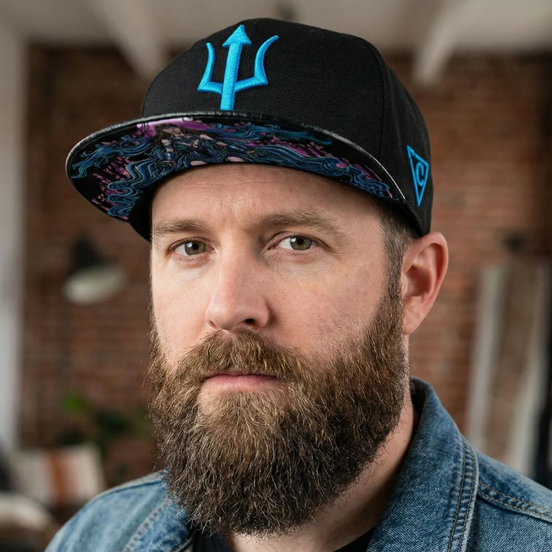 Nyx Snapback - Black/Faux Leather - Image 2