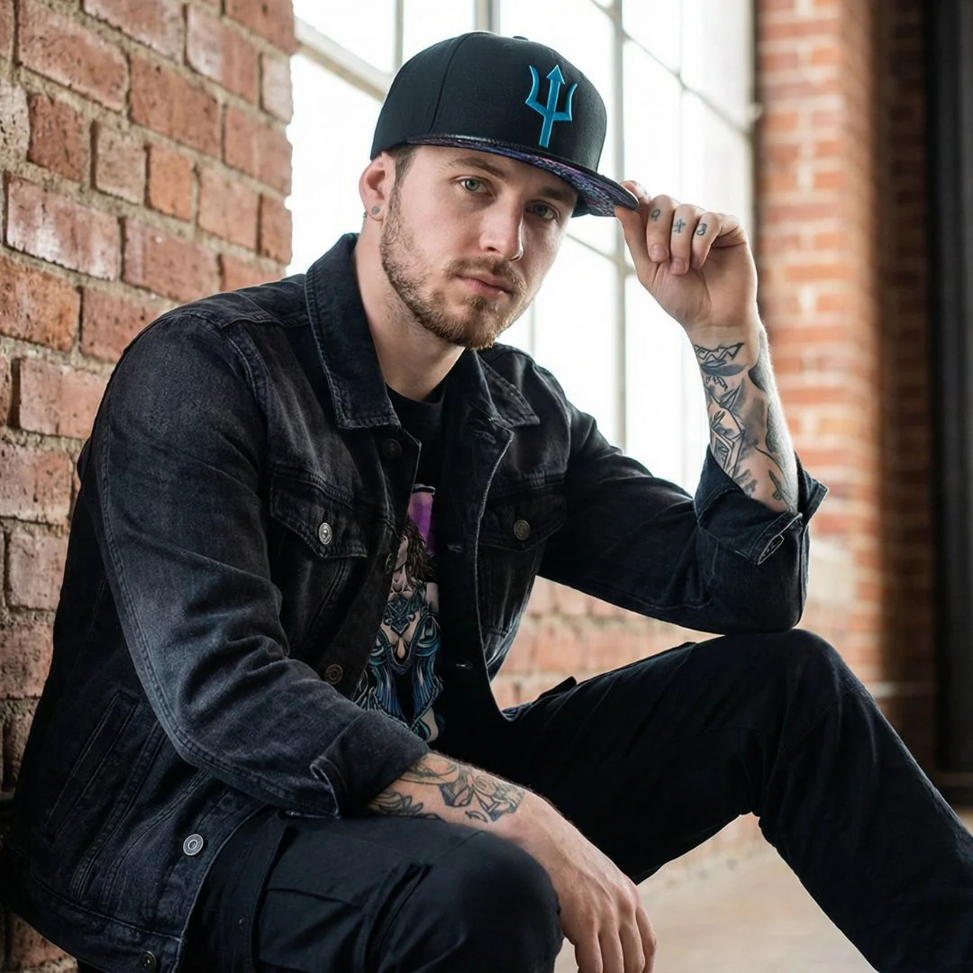 Nyx Snapback - Black/Faux Leather - Image 3