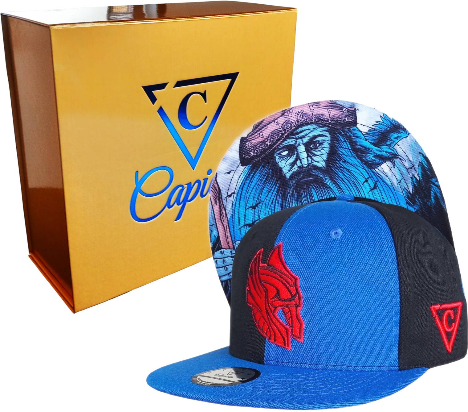 Odin Snapback - 50/50 Black/Blue - Image 3