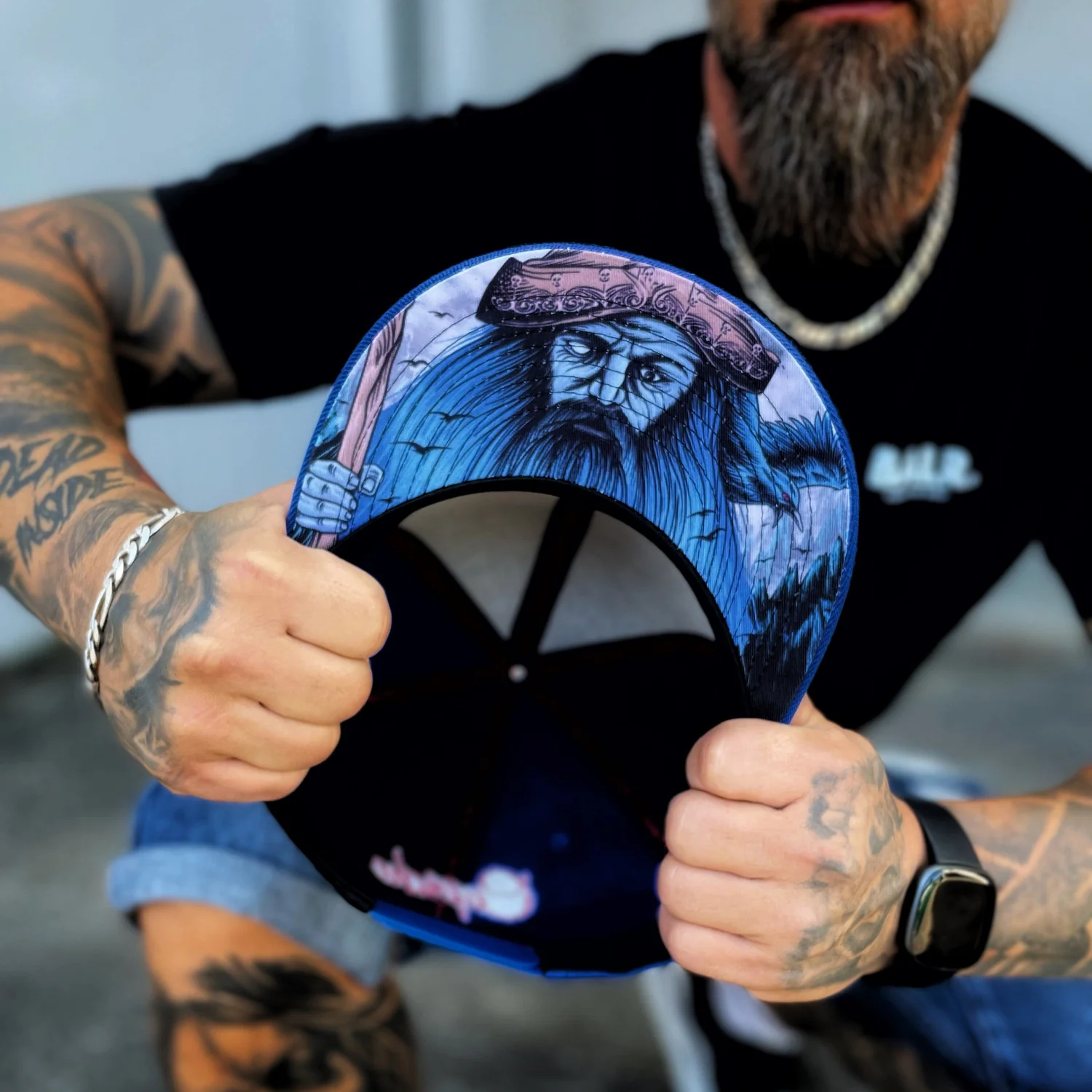 Odin Snapback - 50/50 Black/Blue - Image 4