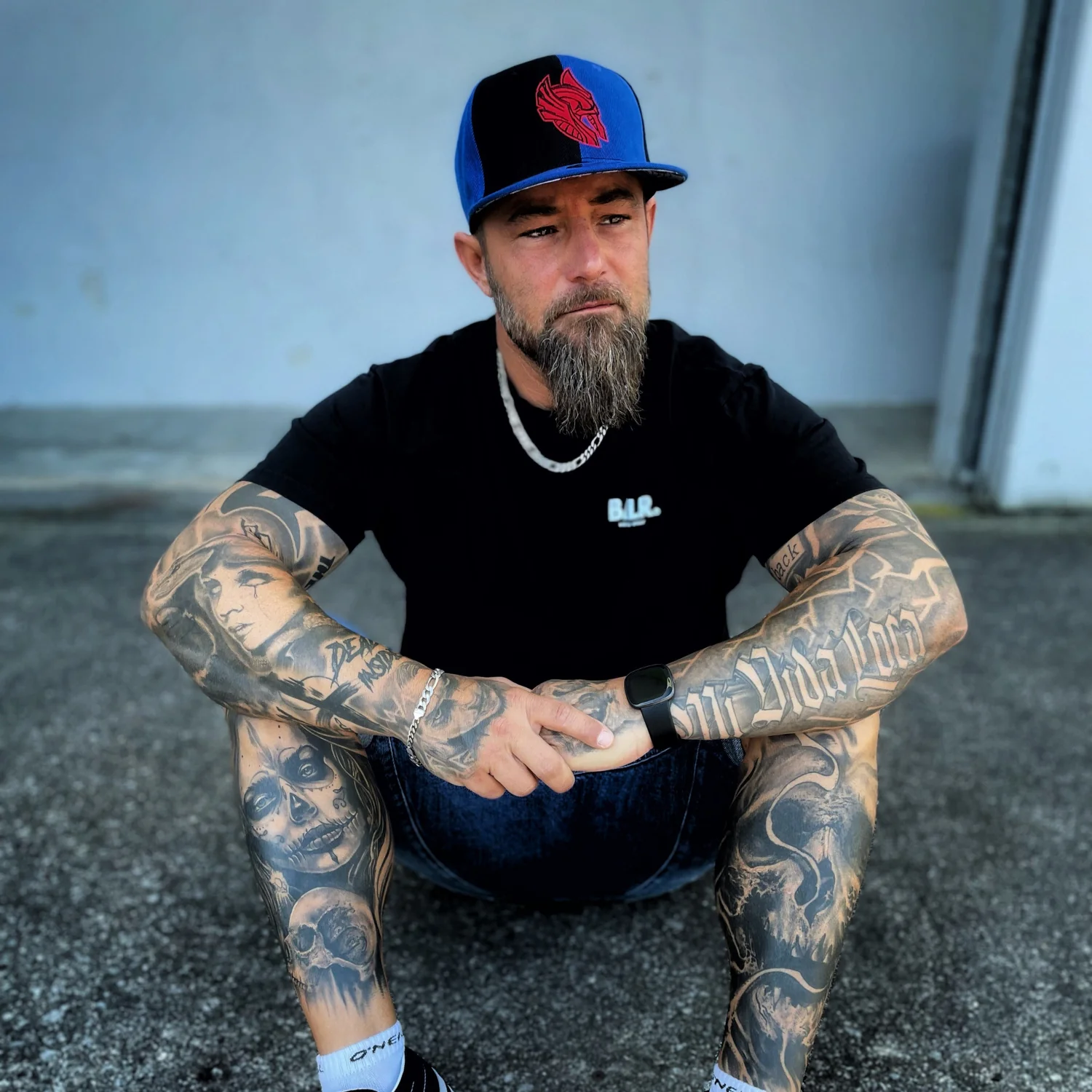 Odin Snapback - 50/50 Black/Blue - Image 7