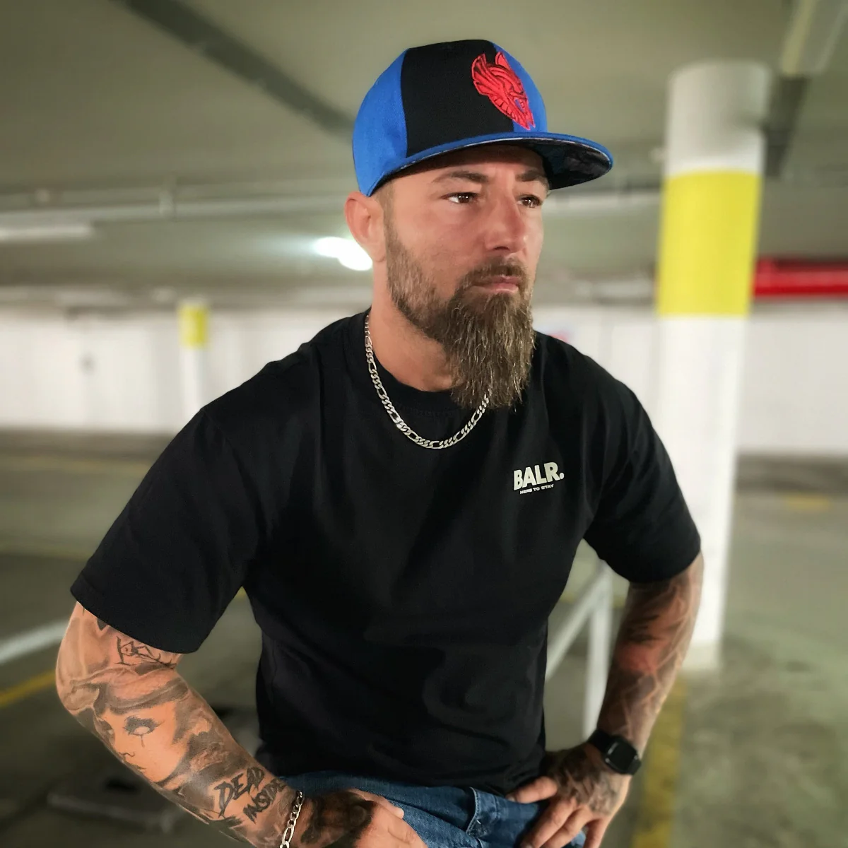 Odin Snapback - 50/50 Black/Blue - Image 9