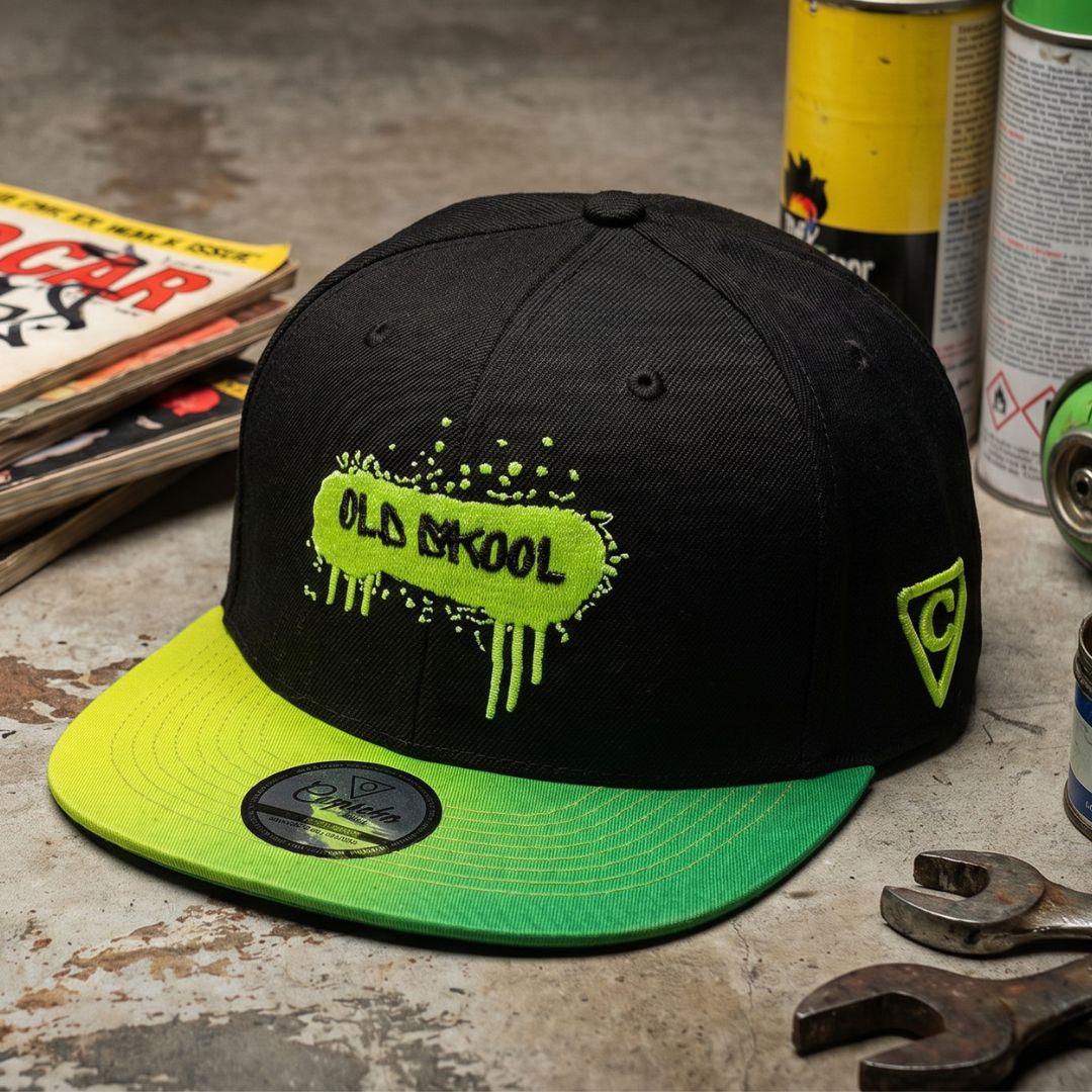 Old Skool Snapback - Black/Green Ombre - Image 3