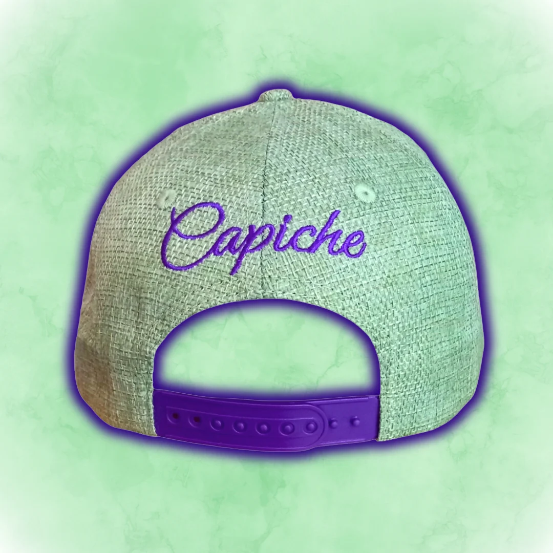 Pisces Curved Cap - Pale Green Thick Cotton - Image 8