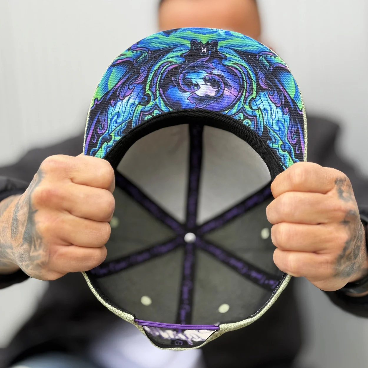 Pisces Snapback - Pale Green Thick Cotton - Image 4