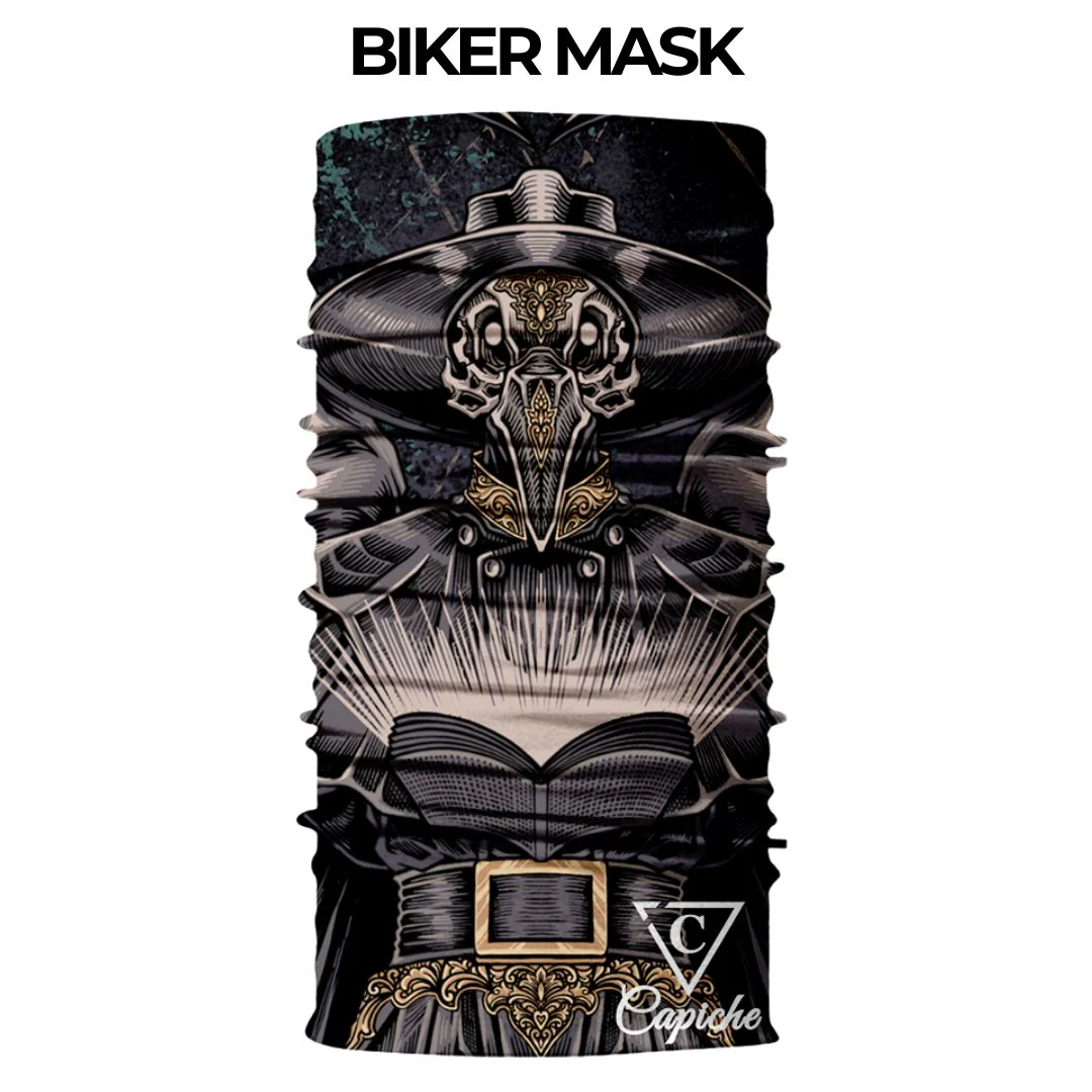 Plague Doctor Biker Mask - Dark Grey - Image 5