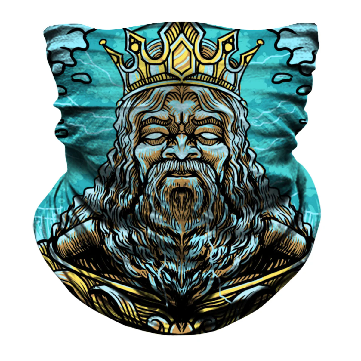 Poseidon Biker Mask - Blue - Image 6