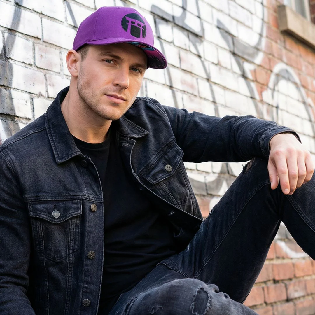 Purple Geisha Curved Cap - Purple - Image 5